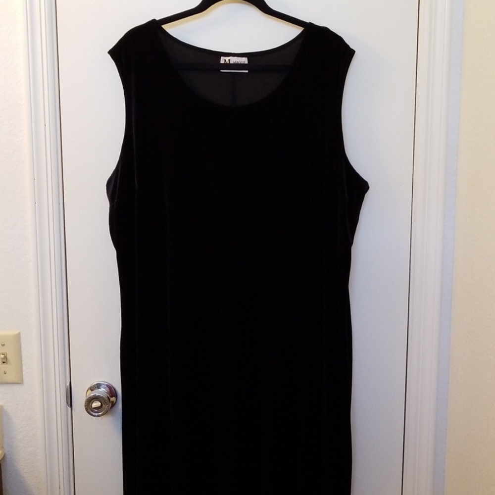 Maggie Sweet 3X Black Velvet Maxi Dress